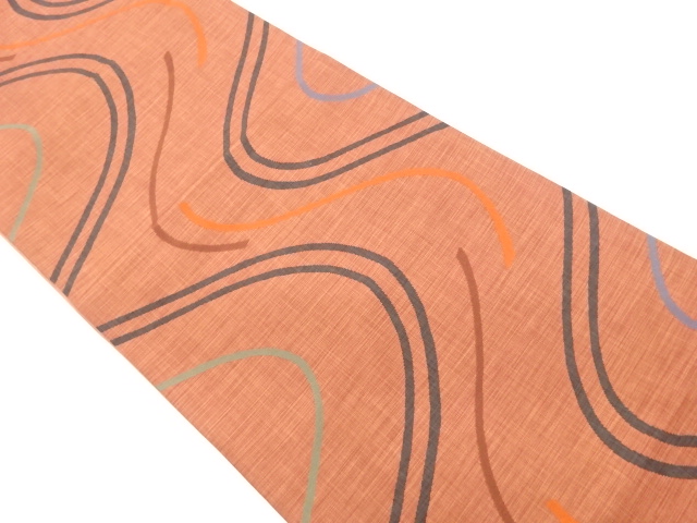 JAPANESE KIMONO / VINTAGE FUKURO OBI / WOVEN STREAM